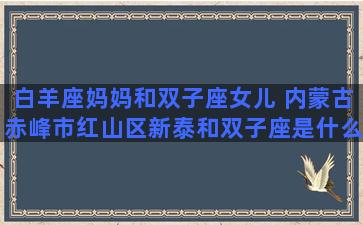 白羊座妈妈和双子座女儿 内蒙古赤峰市红山区新泰和双子座是什么样的地方